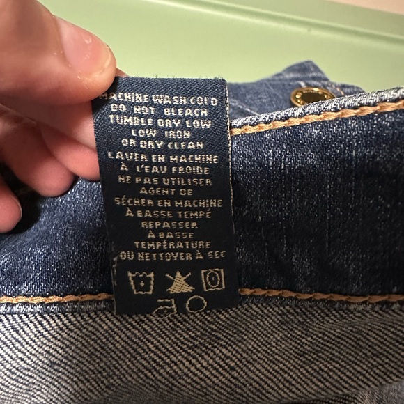 Y2K style Marc by Marc Jacobs denim shorts gold zipper detail designer size 12 - Picture 5 of 11